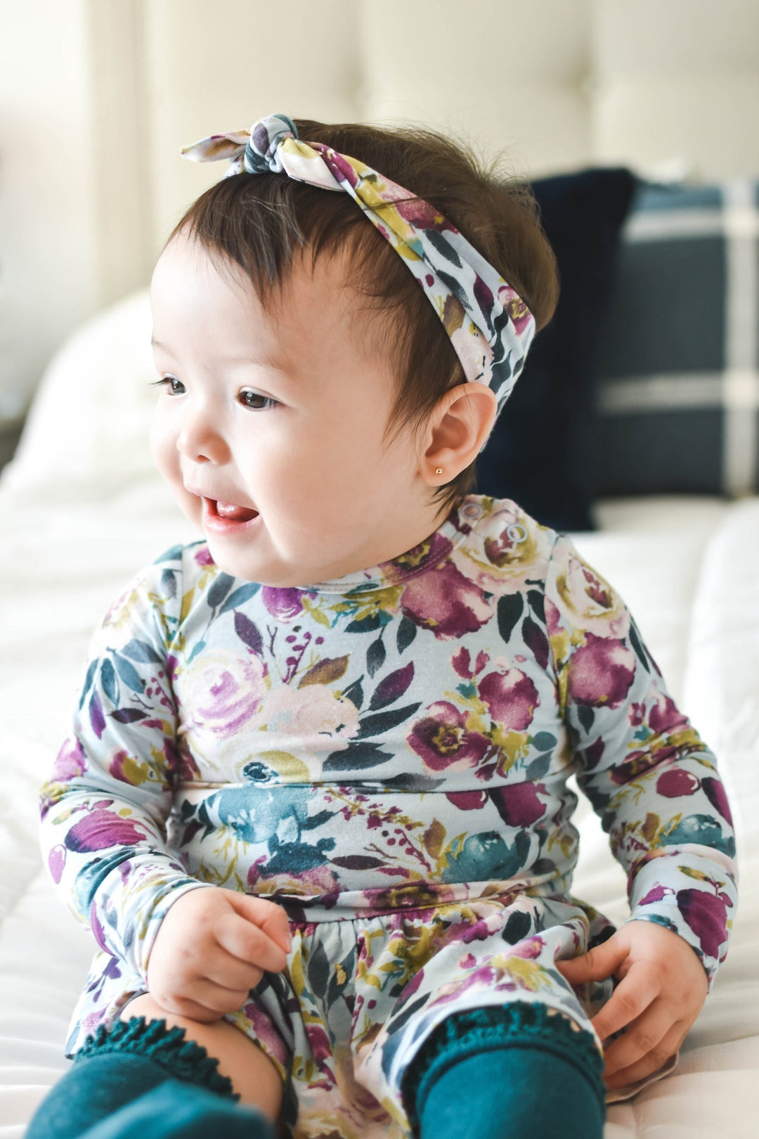 Annie Floral Topknot Headband - Gigi and Max