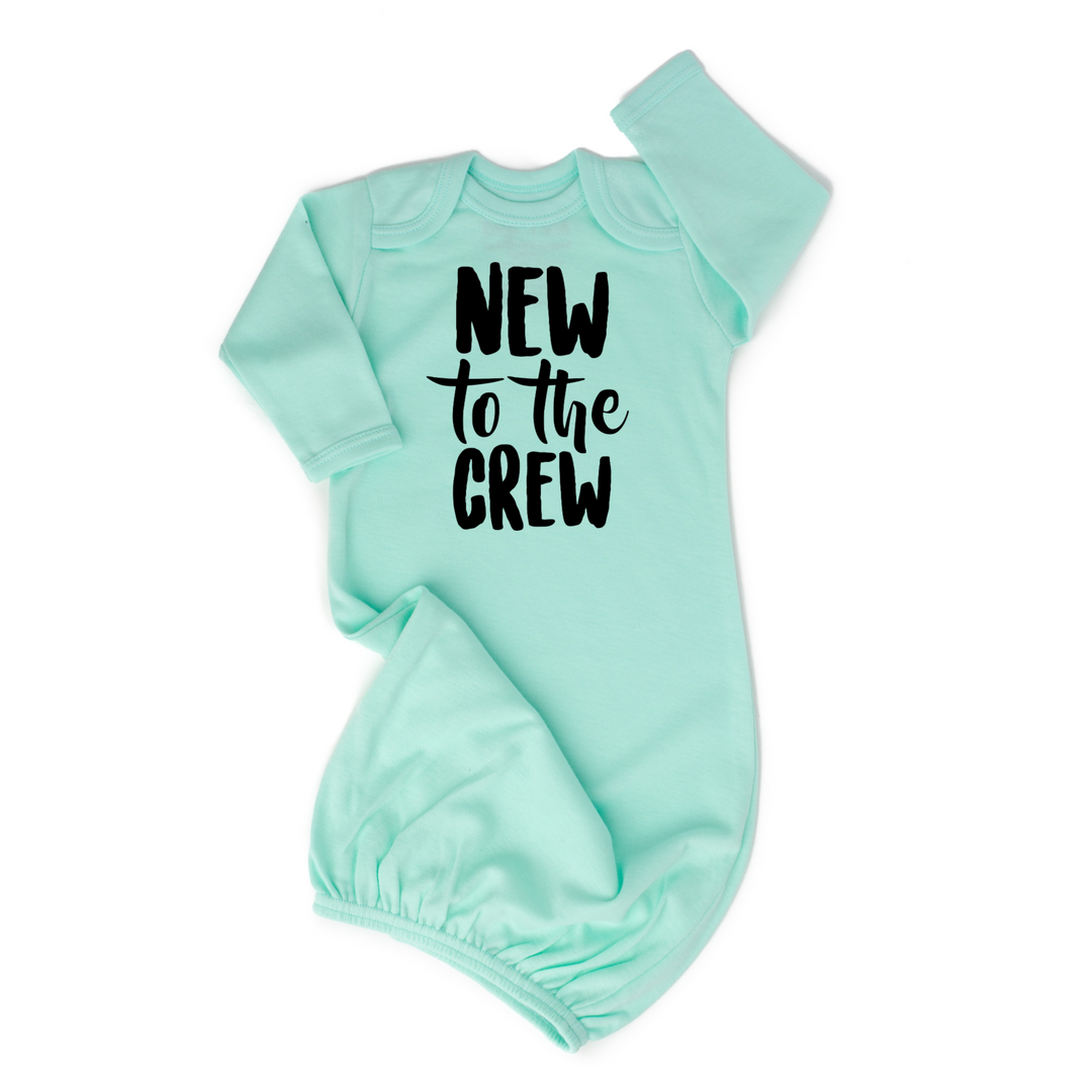 Mint New to the Crew gown stripe Gender Neutral - Gigi and Max