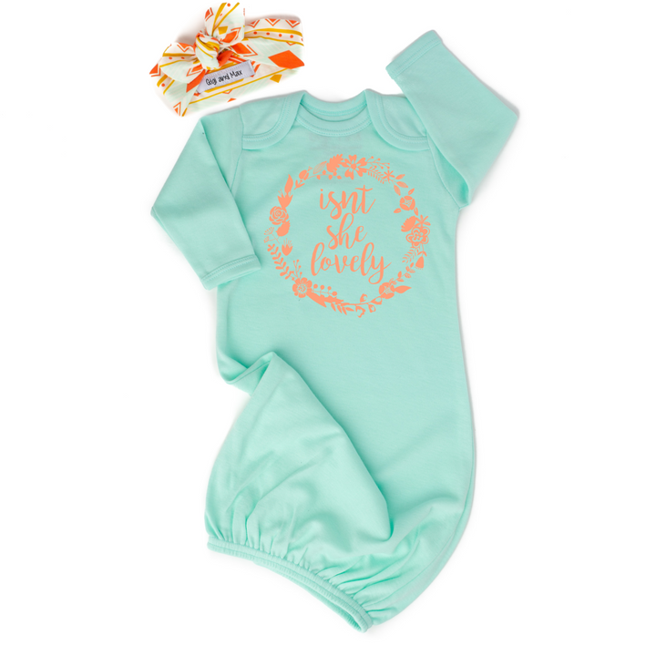 Mint and Peach Isn't she Lovely gown - Gigi and Max