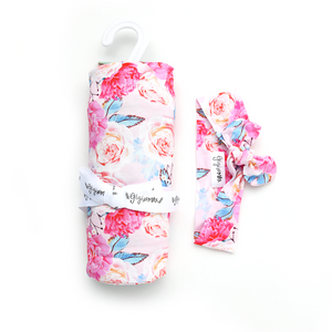 Josie Floral SWADDLE - Gigi and Max