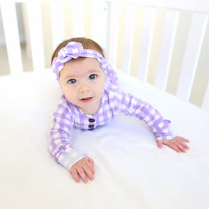 Marley Purple Topknot Headband - Gigi and Max