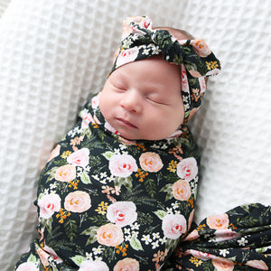 Madeline Floral SWADDLE - Gigi and Max