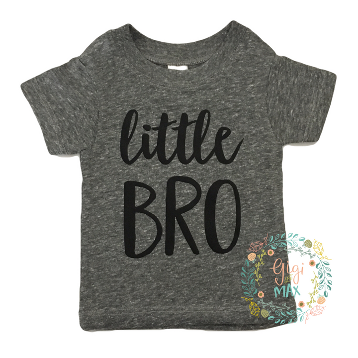 Little BRO Gray Triblend Tee - Gigi and Max