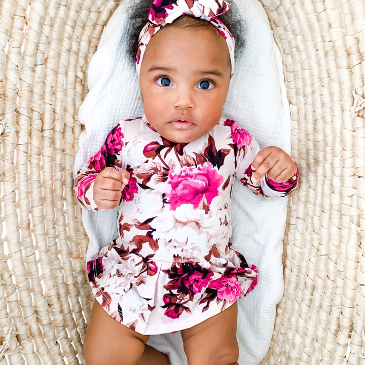 Tank/Pink Floral Topknot Headband - Gigi and Max
